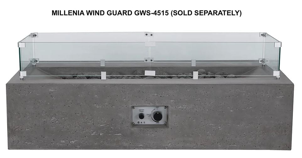 Glass Wind Guard For Millenia - 45"x15"